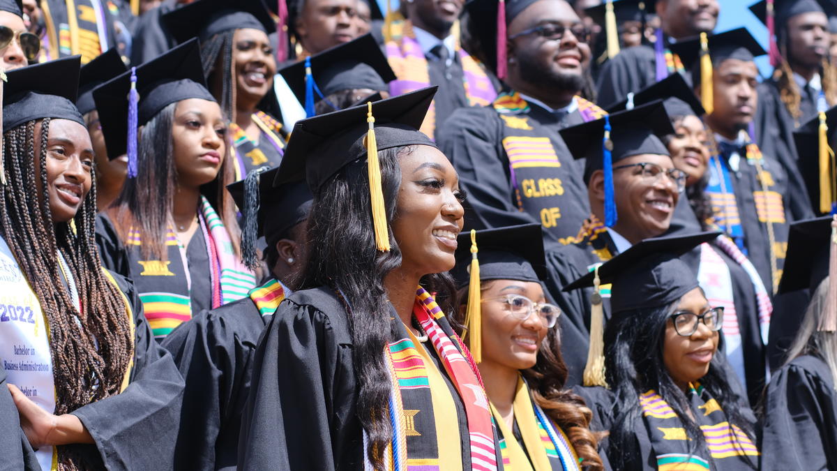 Student and Group Background Graduation 2022