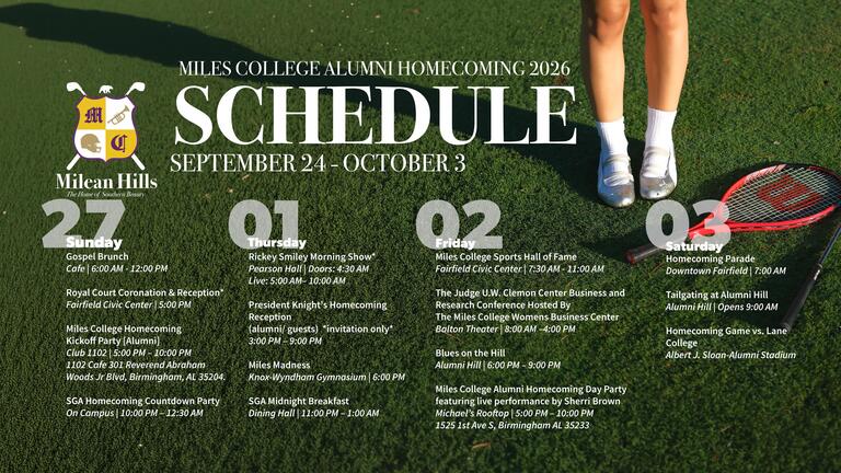 Alumni Schedule 2026